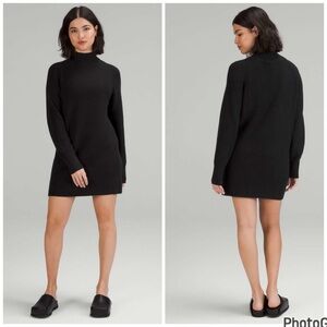 Lululemon Merino Wool-Blend Knit Dress Black Size 6 2022